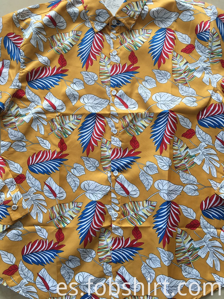 Cotton Print Hawaii Shirt 133x72